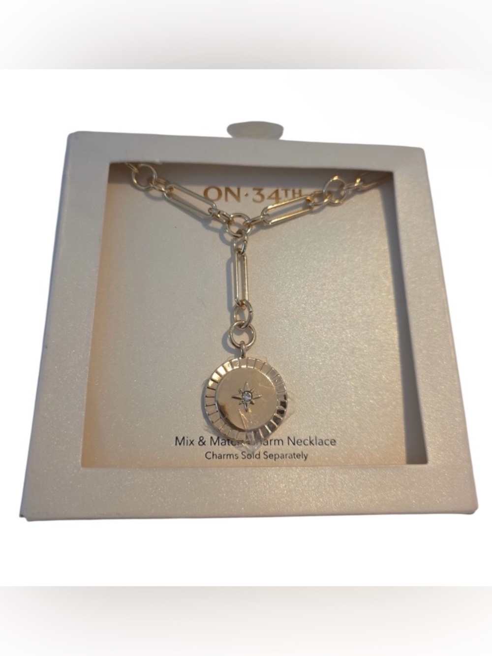 ON 34th Mix & Match Starburst Charm Necklace